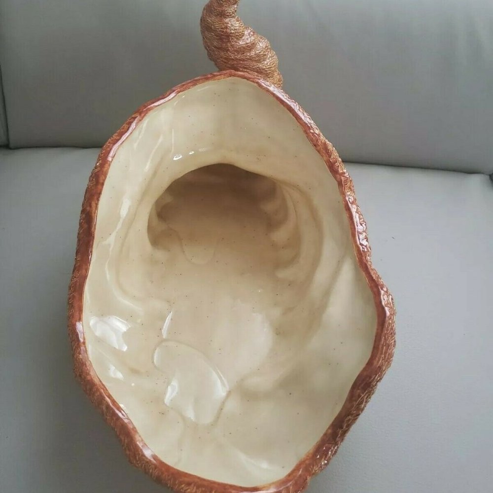 Ceramic Cornucopia Horn of Plenty 12"